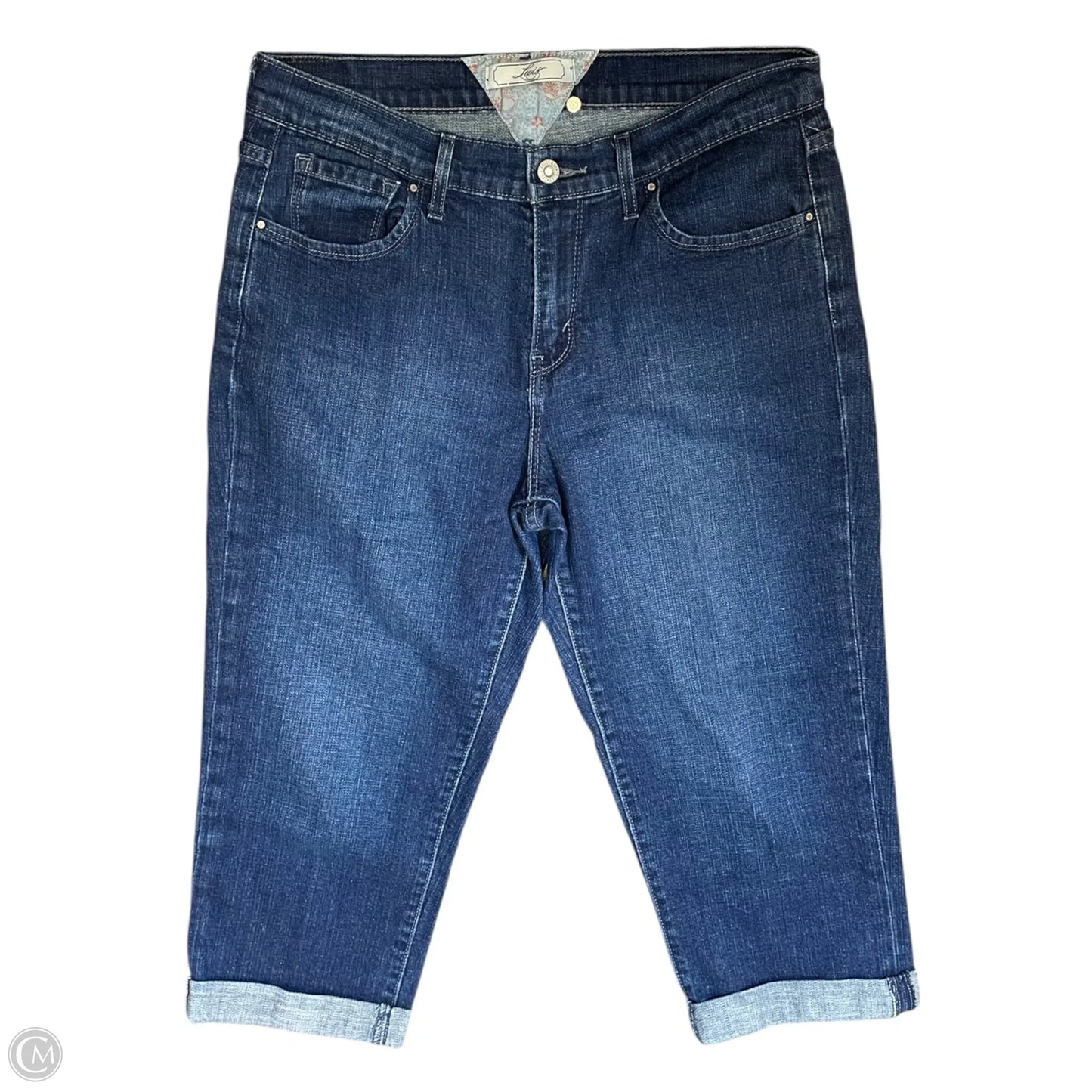 Jeans Cropped By Levis In Blue Denim, Size: 10