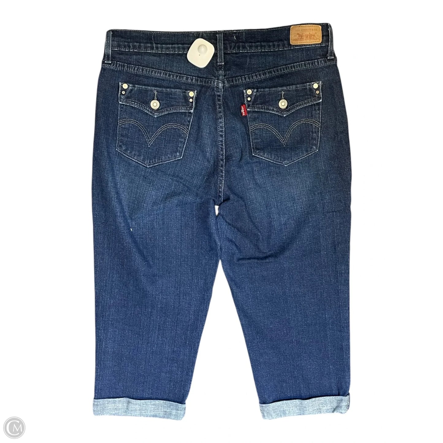 Jeans Cropped By Levis In Blue Denim, Size: 10