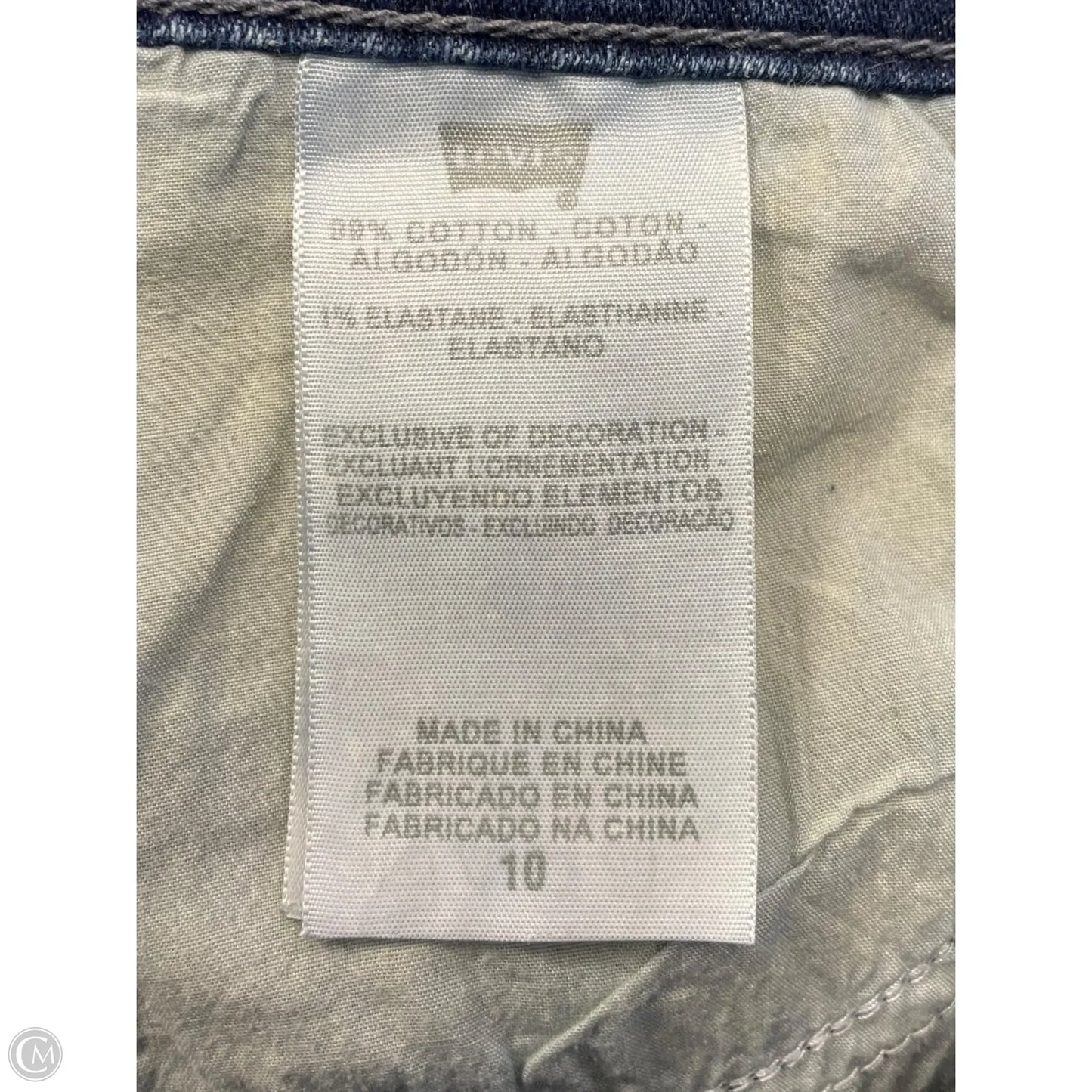 Jeans Cropped By Levis In Blue Denim, Size: 10