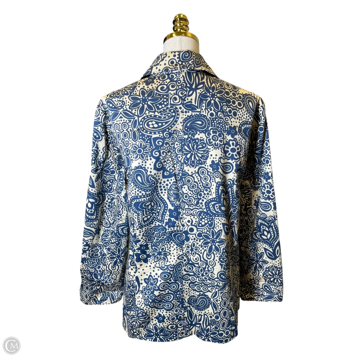 Jacket Other By Requirements In Blue & Cream, Size: L