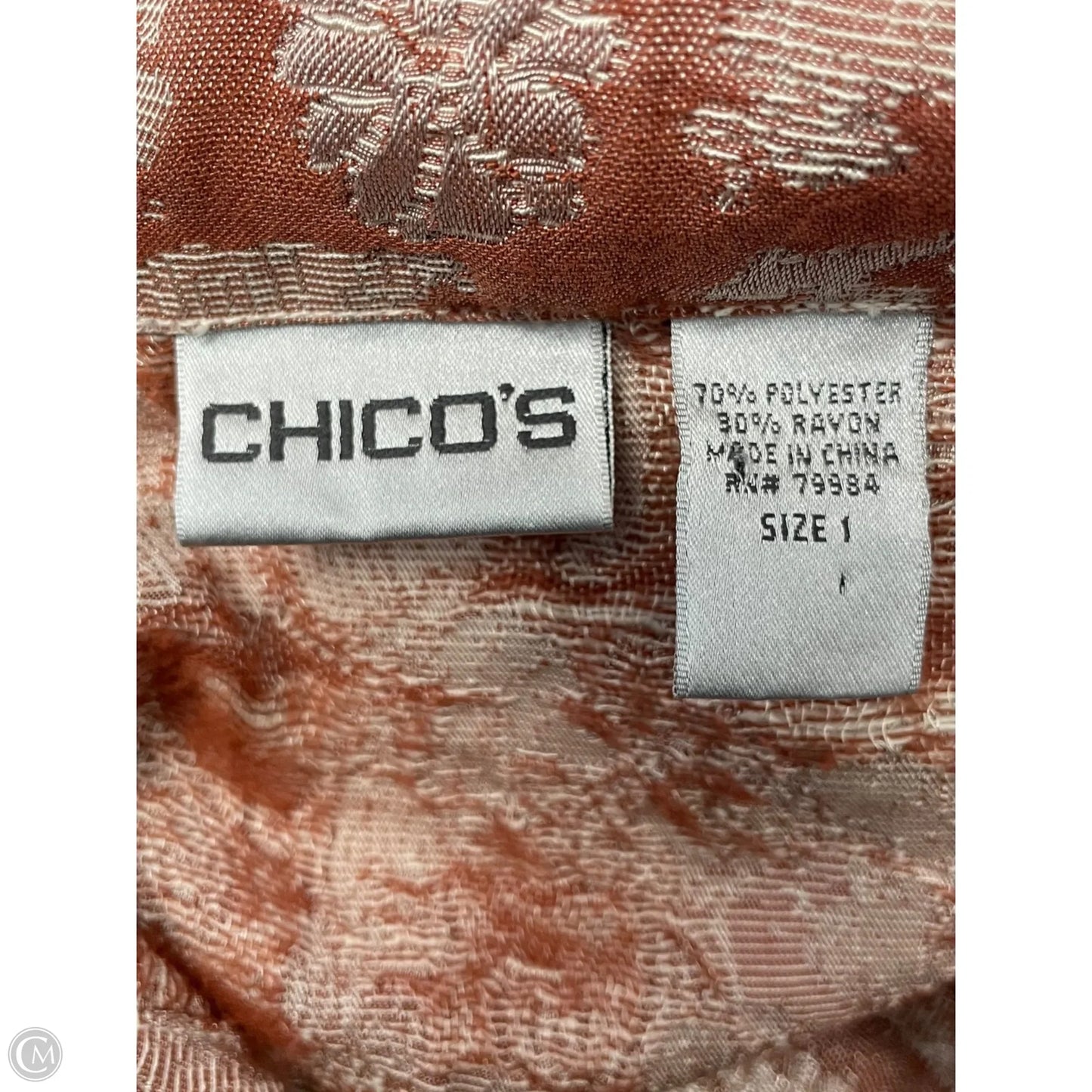 Jacket Shirt By Chicos In Pink, Size: M