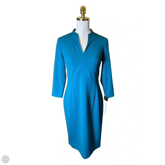 Dress Casual Midi By Calvin Klein In Teal, Size: S