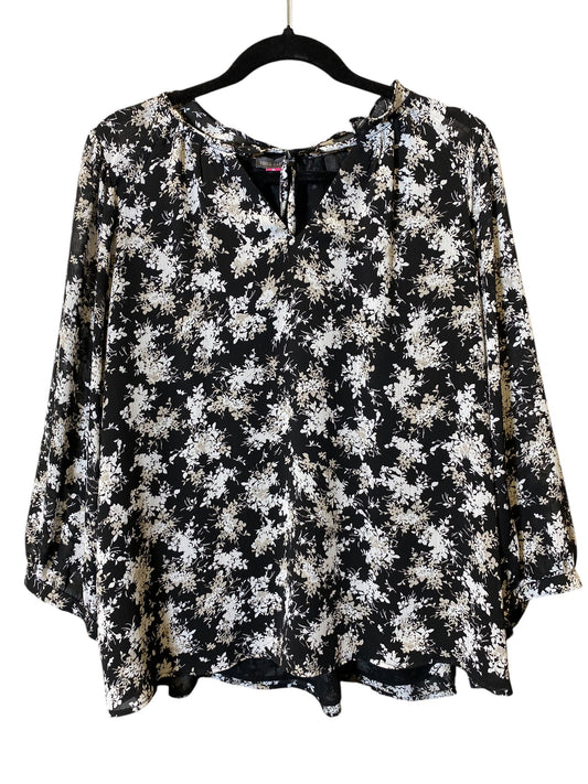 Top Long Sleeve By Vince Camuto In Floral Print, Size: Xl