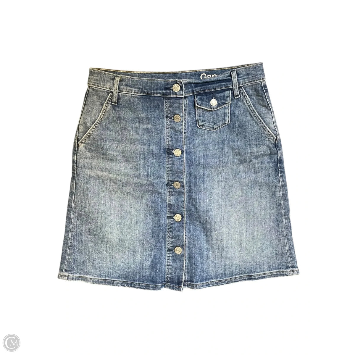 Skirt Midi By Gap In Black Denim, Size: 4