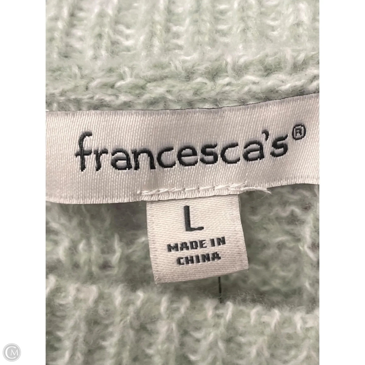 Sweater By Francesca’s In Green, Size: L