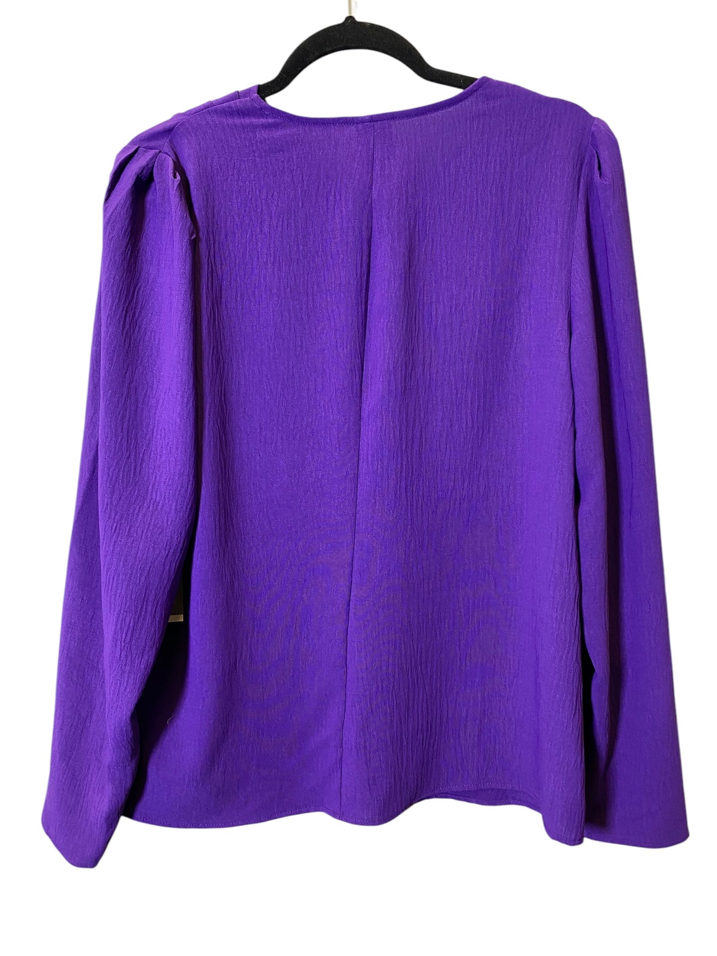 Top Long Sleeve By Worthington In Purple, Size: L