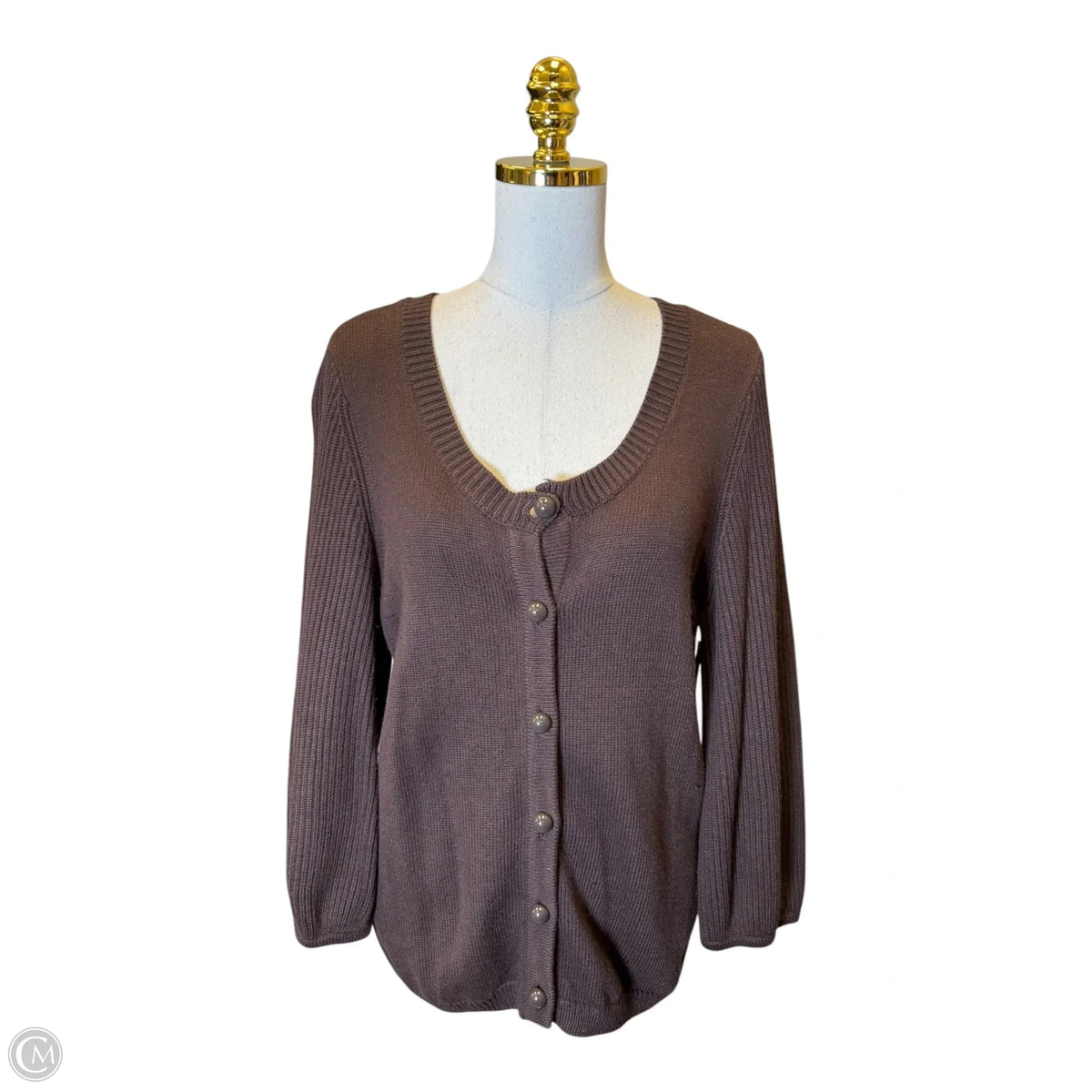 Cardigan By Talbots In Brown, Size: L