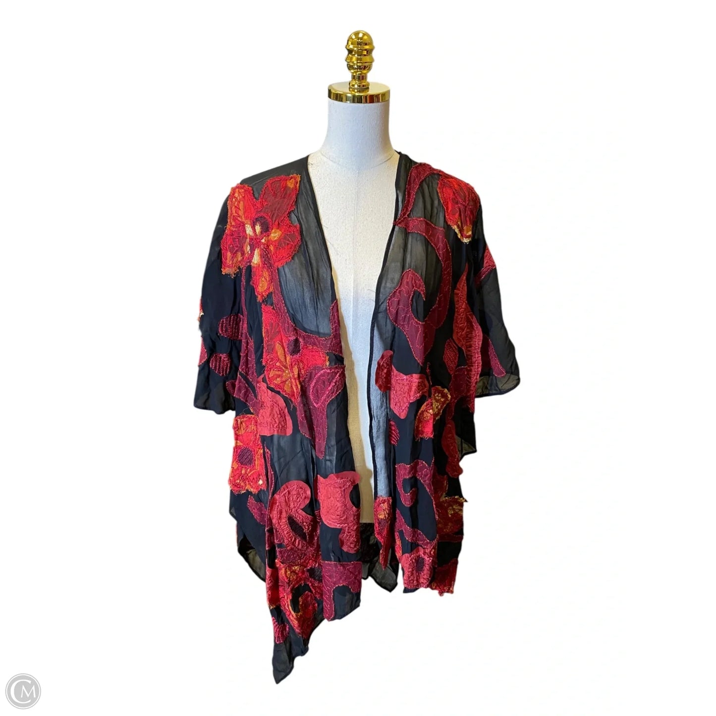 Shawl By Chicos In Black & Red