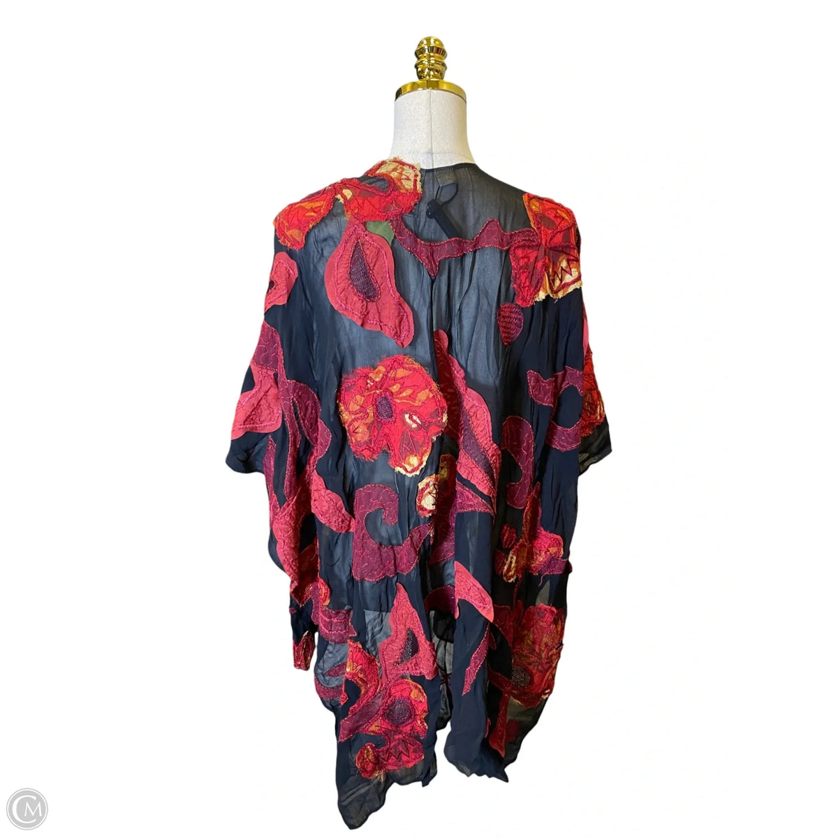 Shawl By Chicos In Black & Red