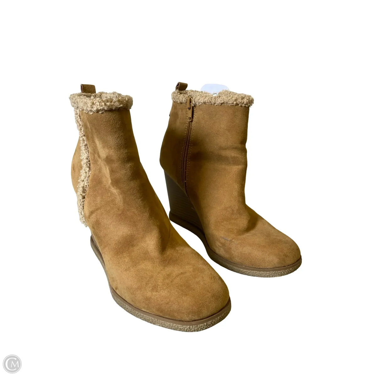 Boots Ankle Heels By Clothes Mentor In Brown, Size: 8
