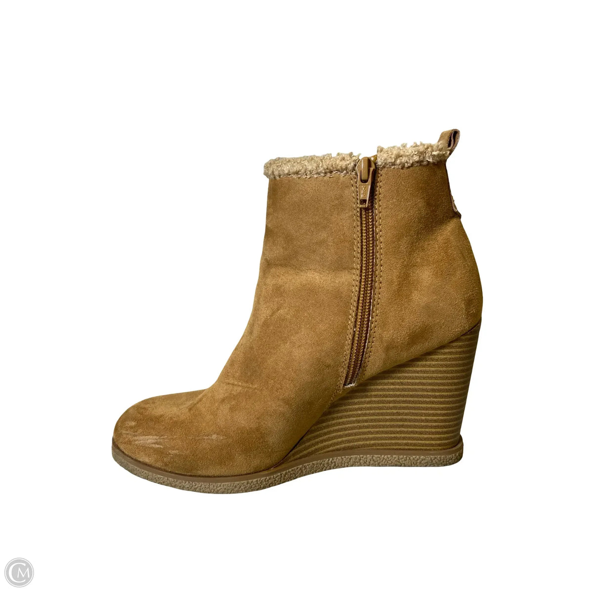Boots Ankle Heels By Clothes Mentor In Brown, Size: 8