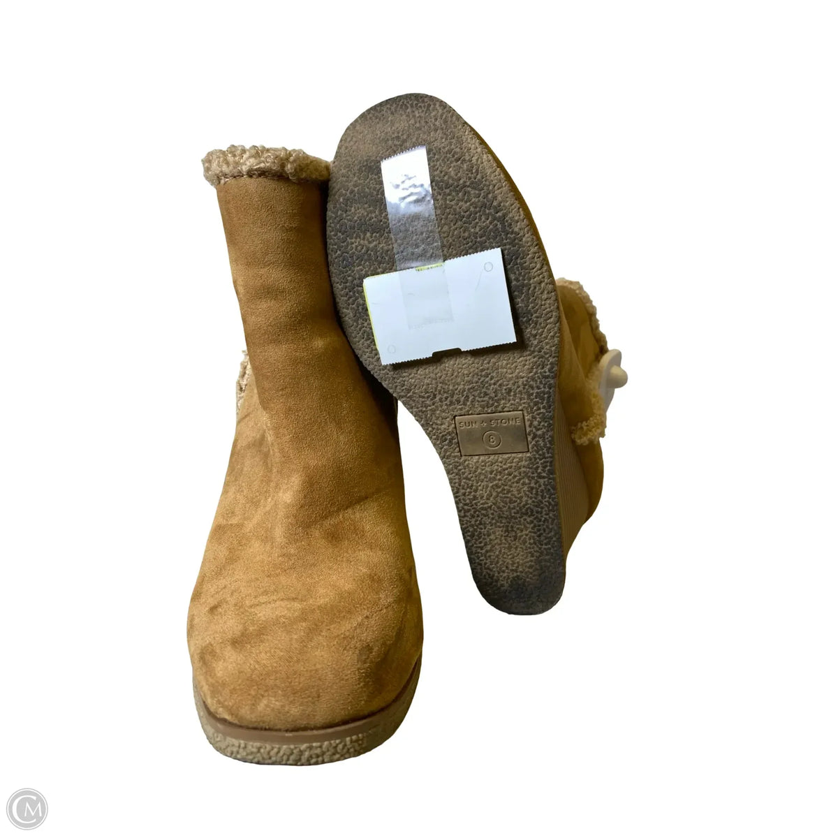 Boots Ankle Heels By Clothes Mentor In Brown, Size: 8