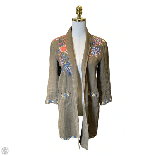 Jacket Designer By Johnny Was In Multi-colored, Size: Xs
