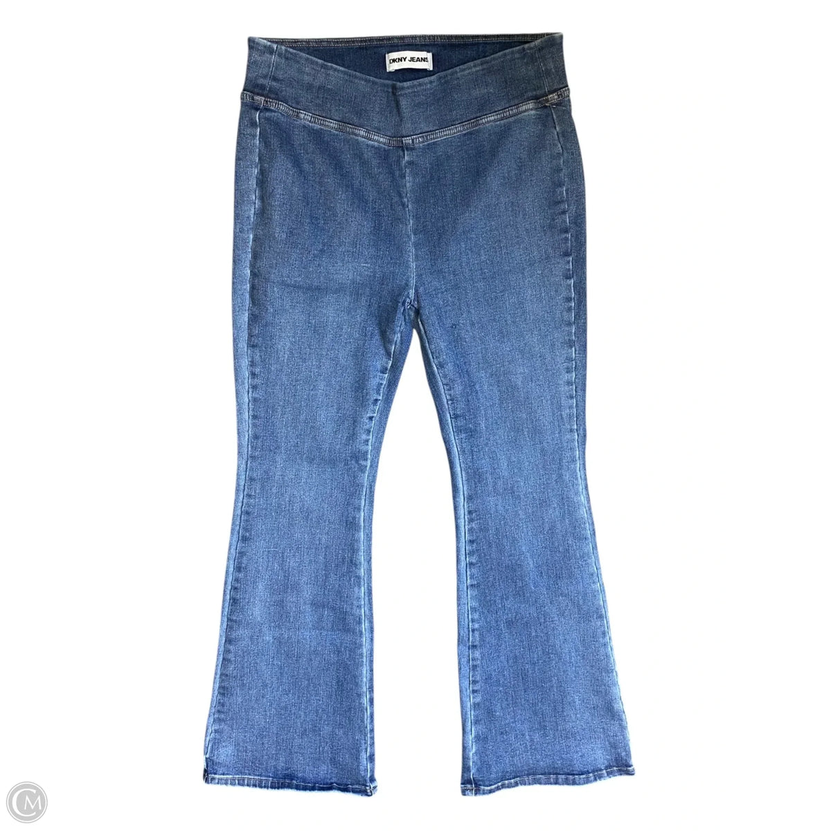 Jeans Flared By Dkny In Blue Denim, Size: 16