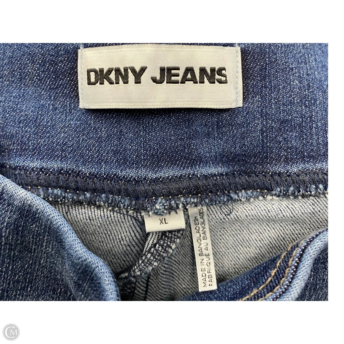 Jeans Flared By Dkny In Blue Denim, Size: 16