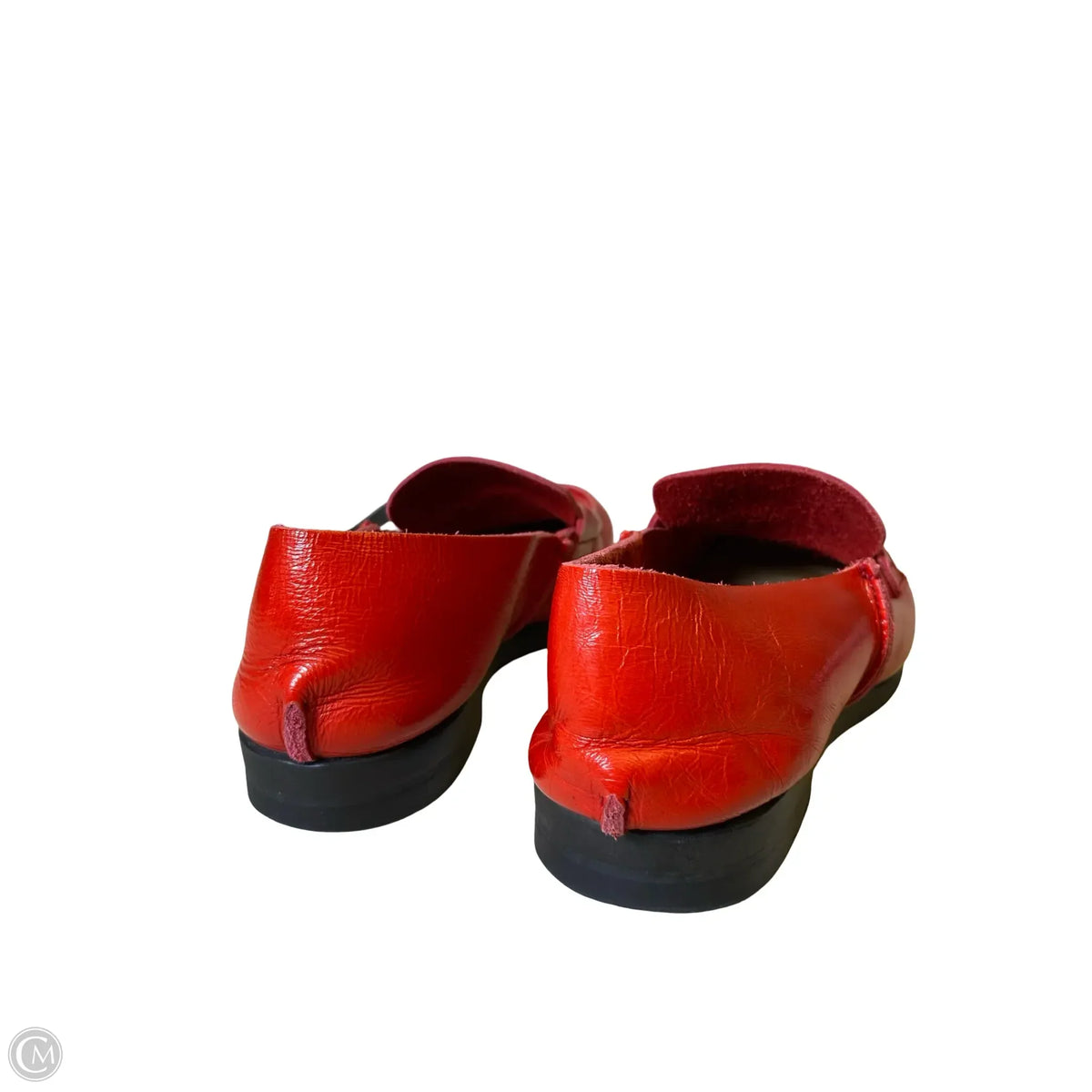 Shoes Flats By U-Dot In Black & Red, Size: 8