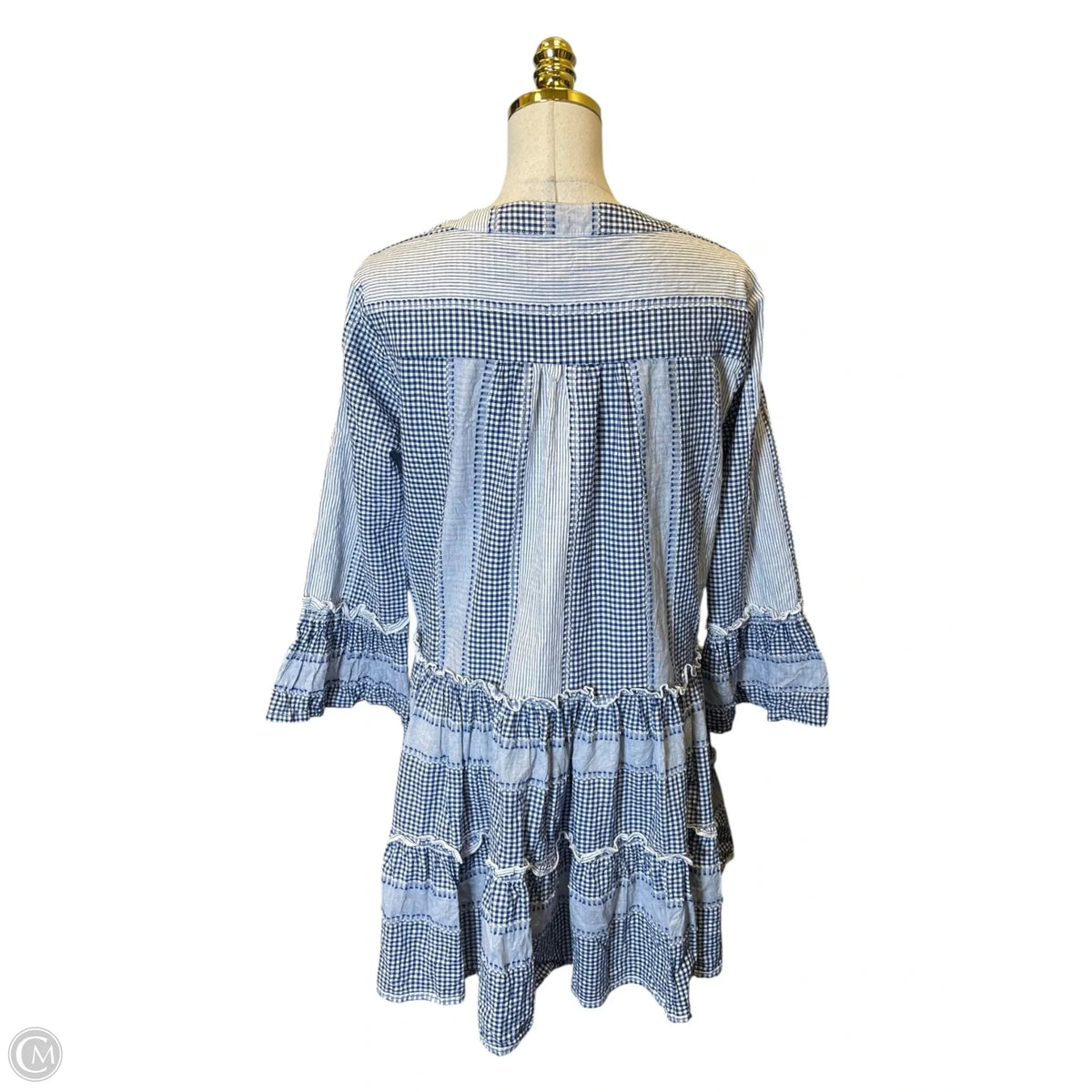 Dress Designer By Pomander Place In Blue & White, Size: M