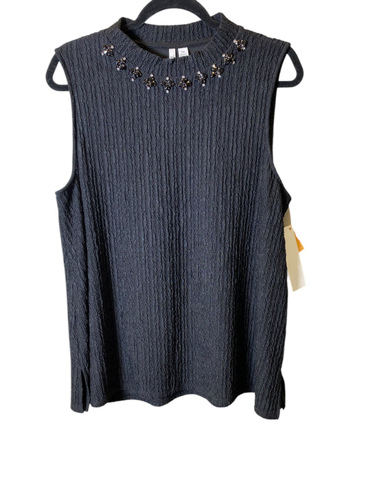 Top Sleeveless By Elle In Black, Size: Xxl