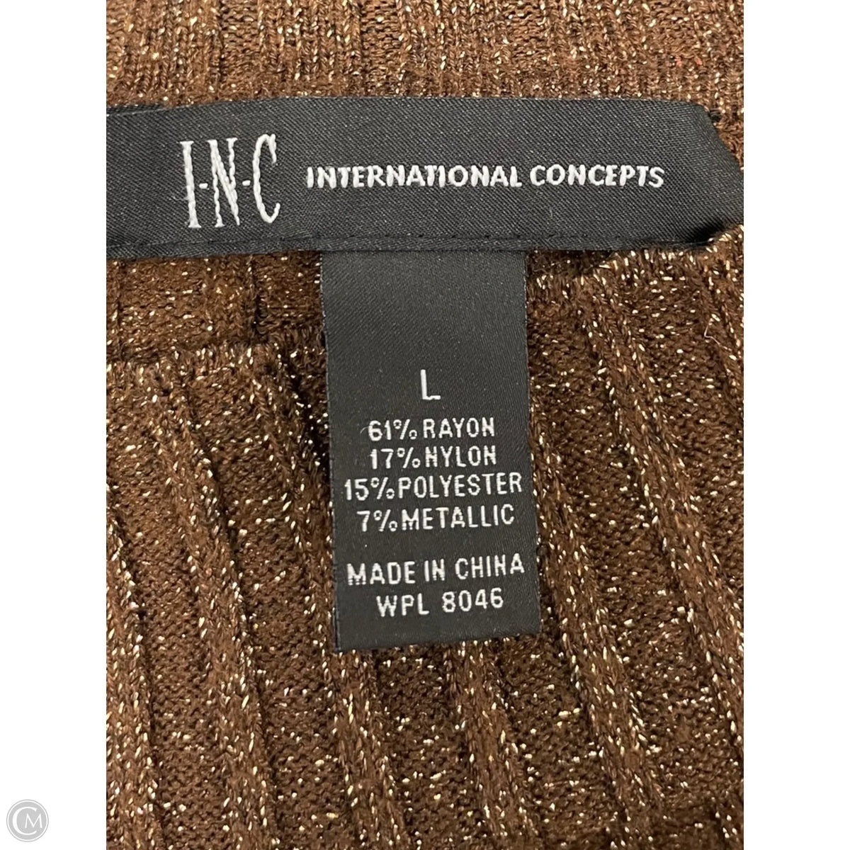 Sweater By Inc In Brown, Size: L