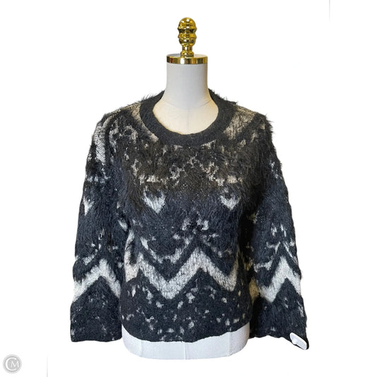 Sweater By Bobeau In Black & Grey, Size: S