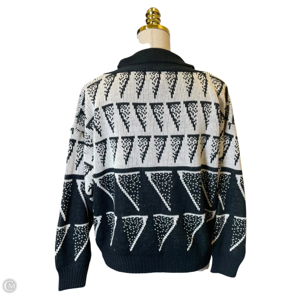 Sweater By Clothes Mentor In Black & White, Size: S