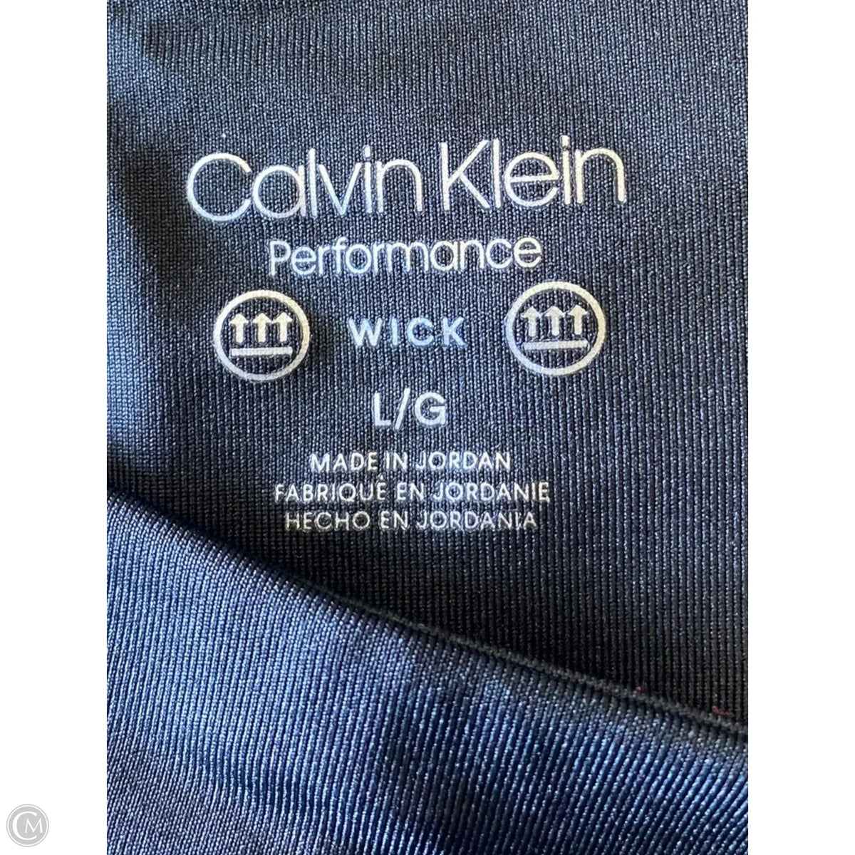 Athletic Leggings Capris By Calvin Klein In Black, Size: L
