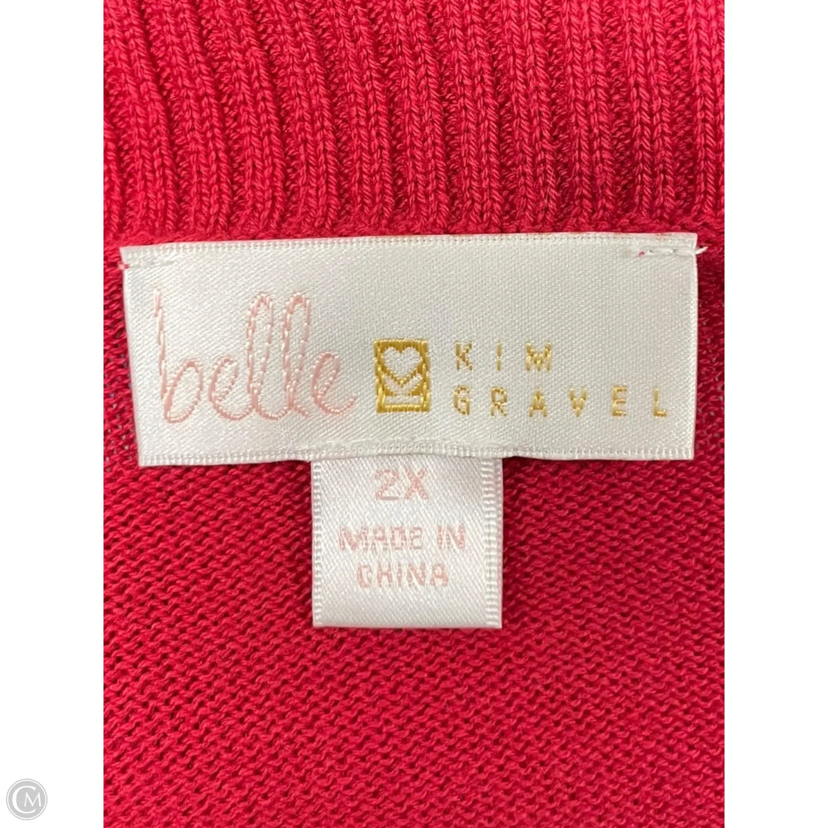 Cardigan By Belle In Red & White, Size: 2x