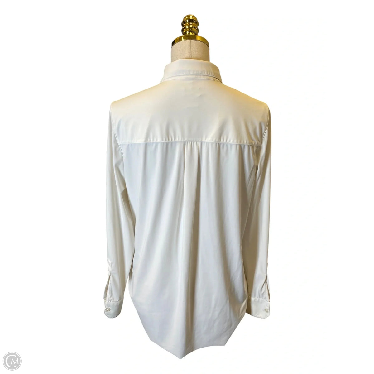 Blouse Long Sleeve By Chicos In White, Size: M