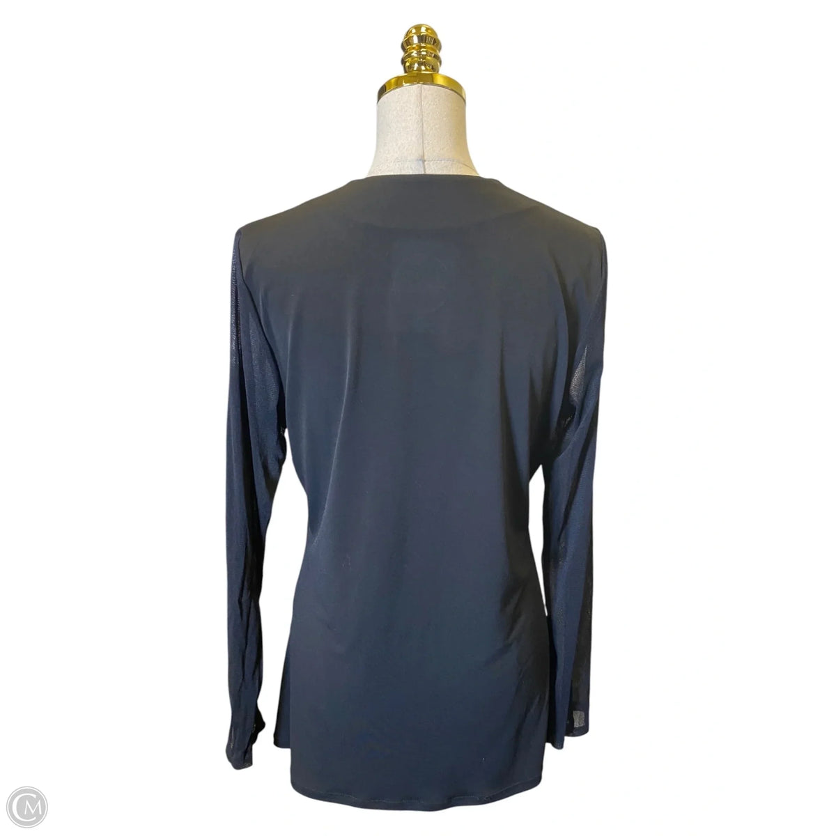 Top Long Sleeve By International Concepts In Black, Size: 2x