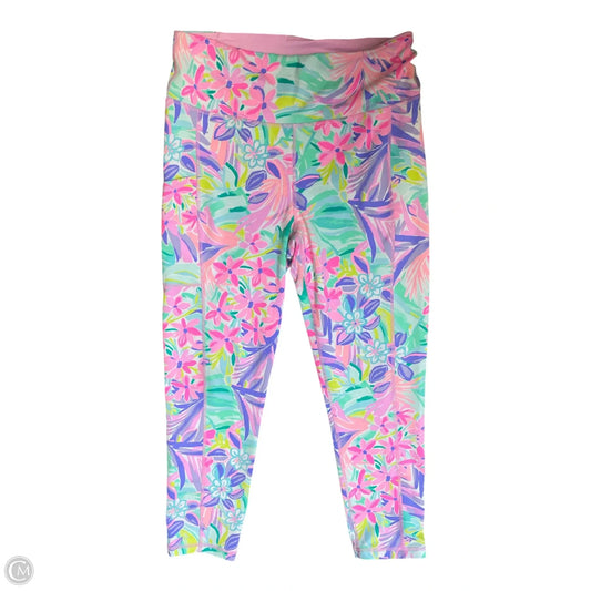 Pants Designer By Lilly Pulitzer In Floral Print, Size: L