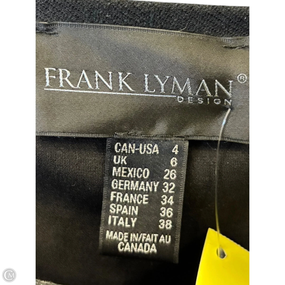 Blouse 3/4 Sleeve By Frank Lyman In Black & Grey, Size: S