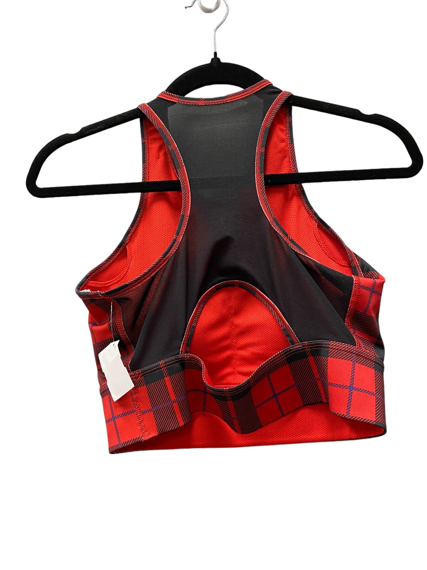 Athletic Bra By Nike In Plaid Pattern, Size: L