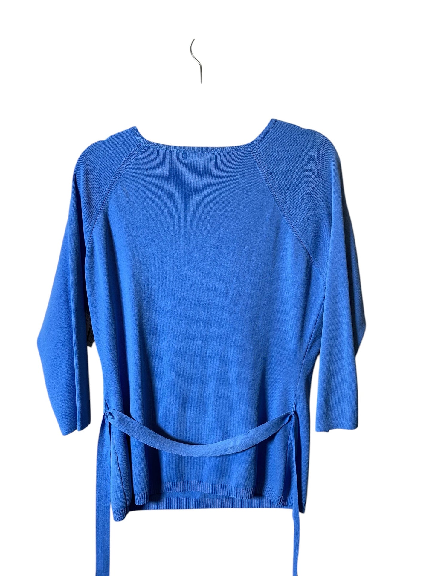 Blouse Long Sleeve By Dressbarn In Blue, Size: Xl