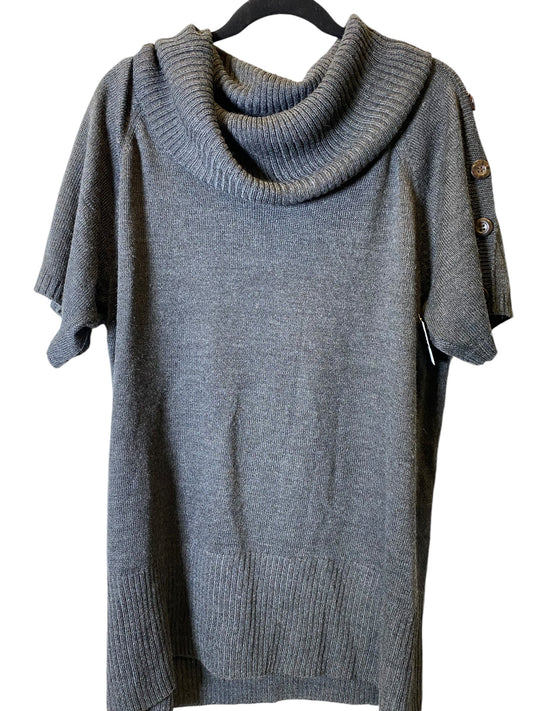 Sweater Short Sleeve By Worthington In Grey, Size: 2x