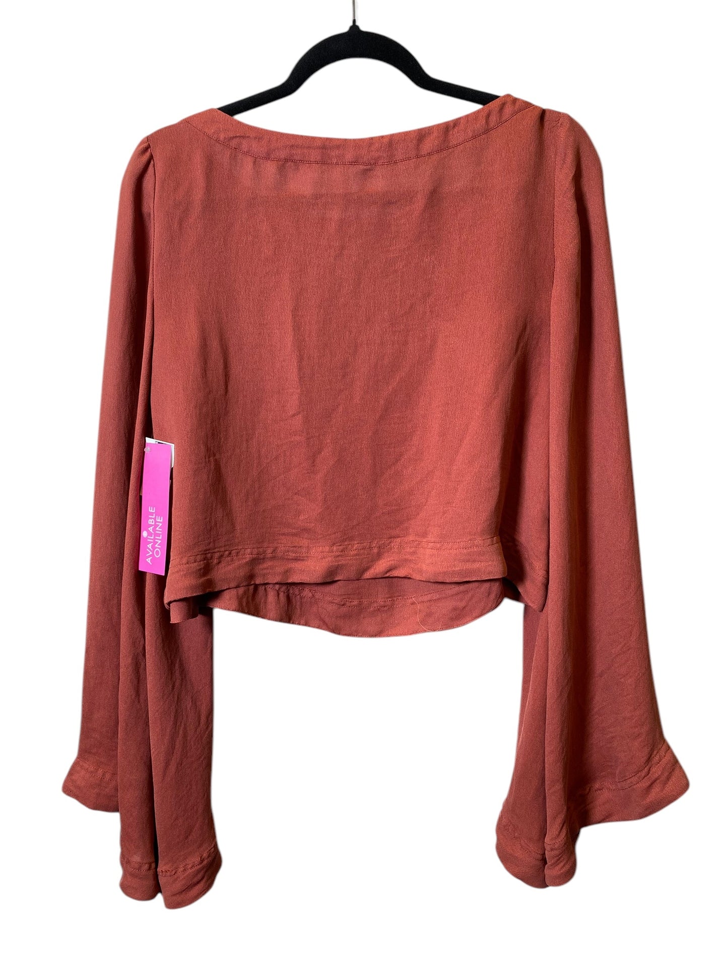 Top Long Sleeve By Free People In Bronze, Size: S