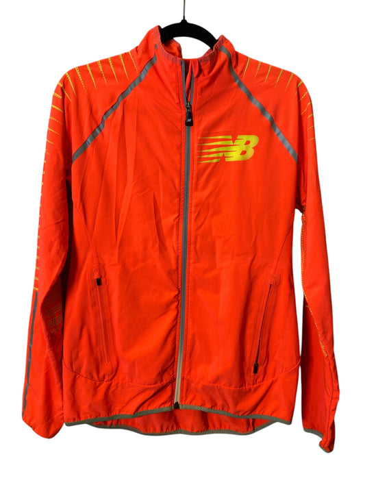 Athletic Jacket By New Balance In Orange, Size: M