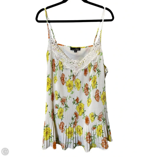 Top Sleeveless By Suzanne Betro In Floral Print, Size: 3x