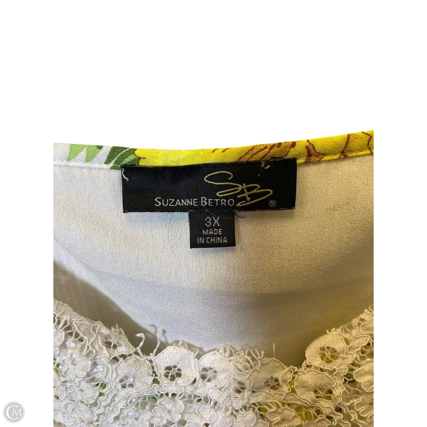 Top Sleeveless By Suzanne Betro In Floral Print, Size: 3x