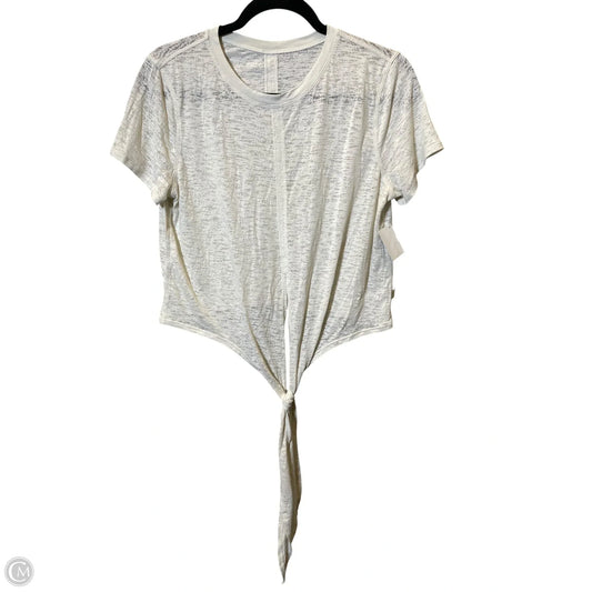 Athletic Top Short Sleeve By Lululemon In Cream, Size: S
