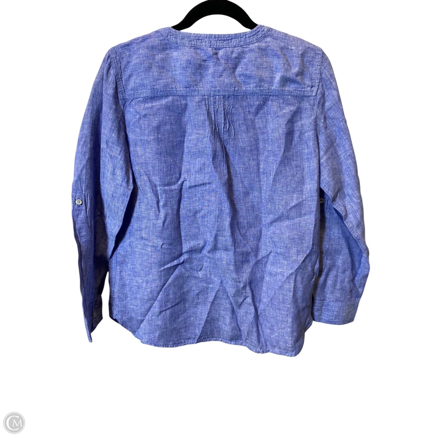 Blouse Long Sleeve By Talbots In Blue, Size: M