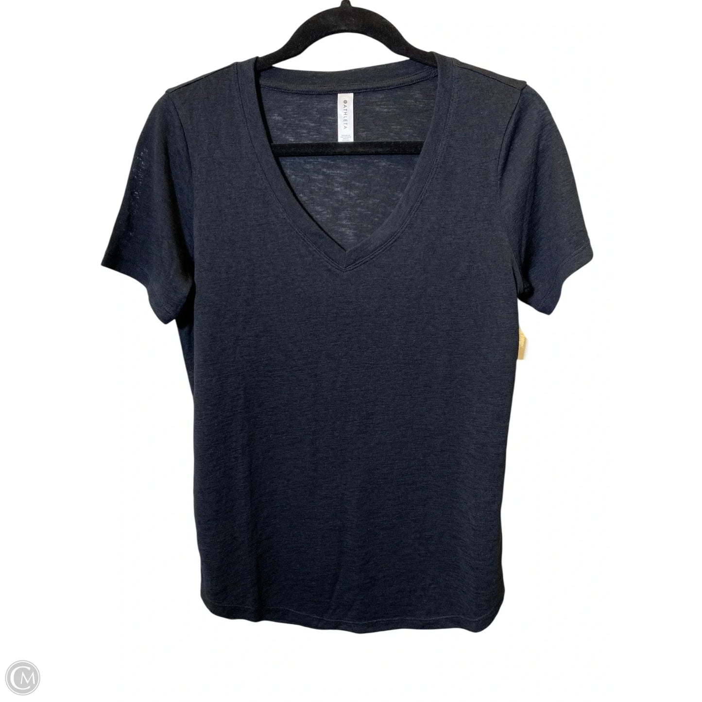 Athletic Top Short Sleeve By Athleta In Black, Size: Xs