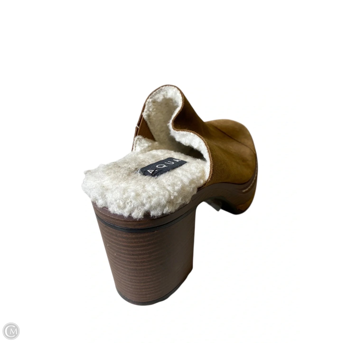 Shoes Heels Block By Aqua In Brown, Size: 7.5