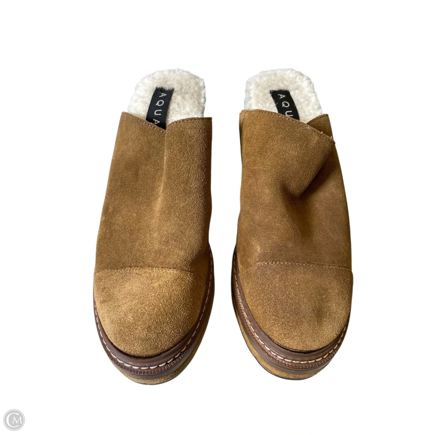 Shoes Heels Block By Aqua In Brown, Size: 7.5