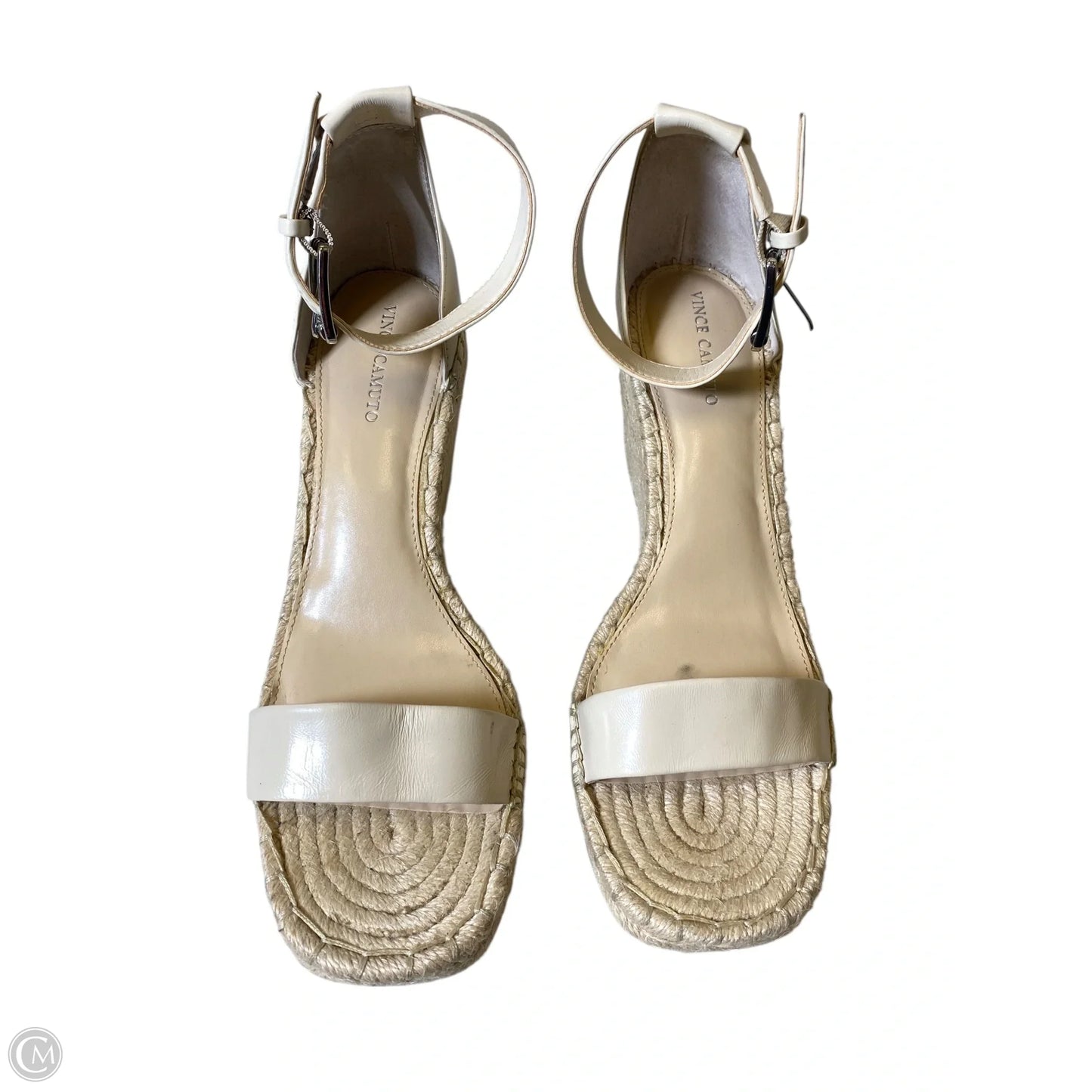 Shoes Heels Wedge By Vince Camuto In Cream, Size: 10