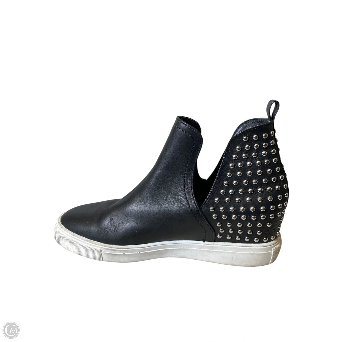 Shoes Flats By Steve Madden In Black & Silver, Size: 8