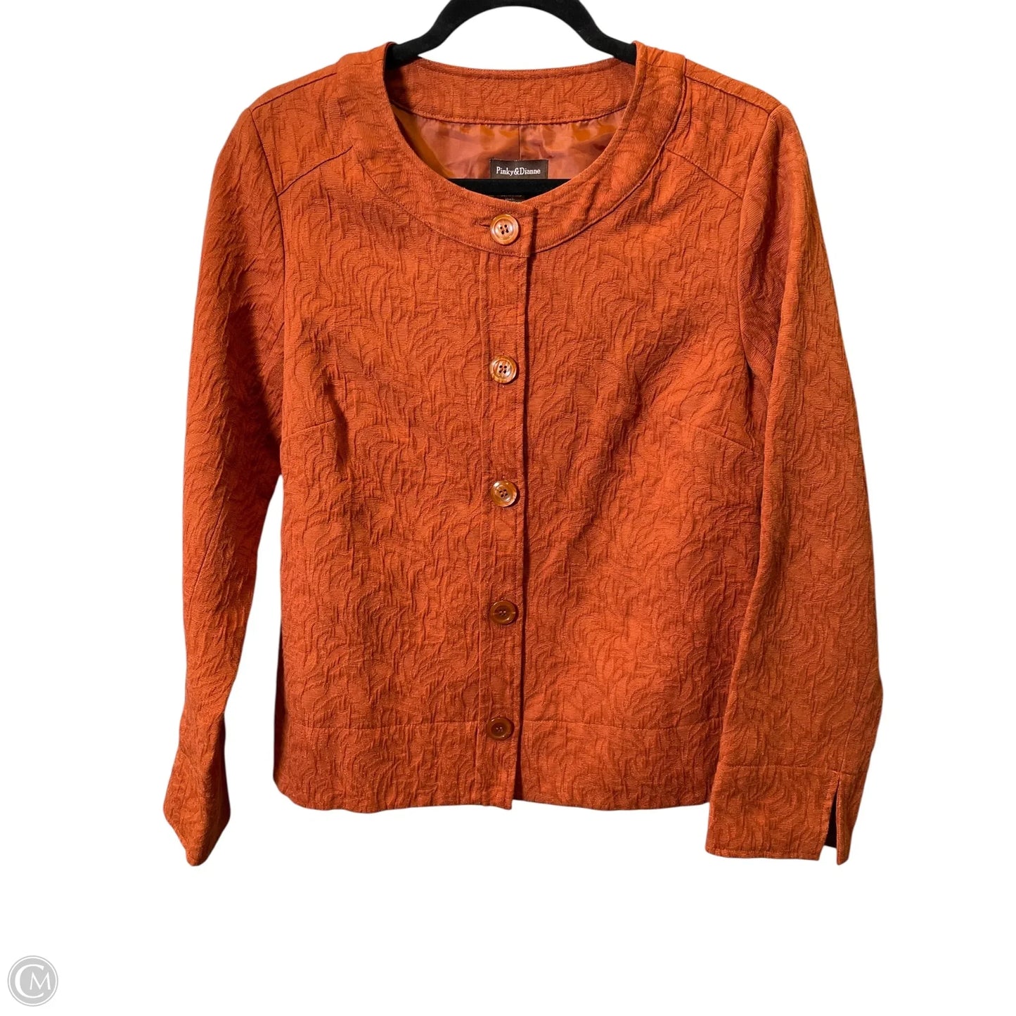 Jacket Moto By Clothes Mentor In Orange, Size: M