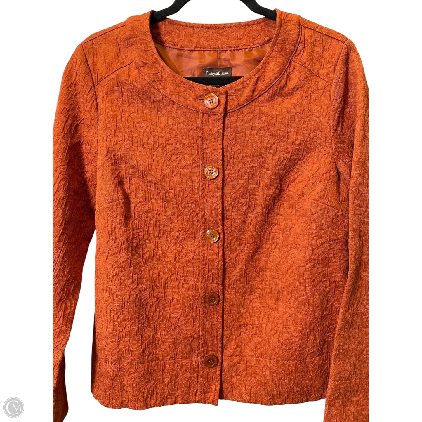 Jacket Moto By Clothes Mentor In Orange, Size: M