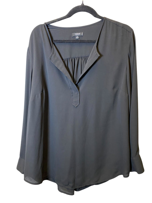 Top Long Sleeve By Premise Studio In Black, Size: 1x