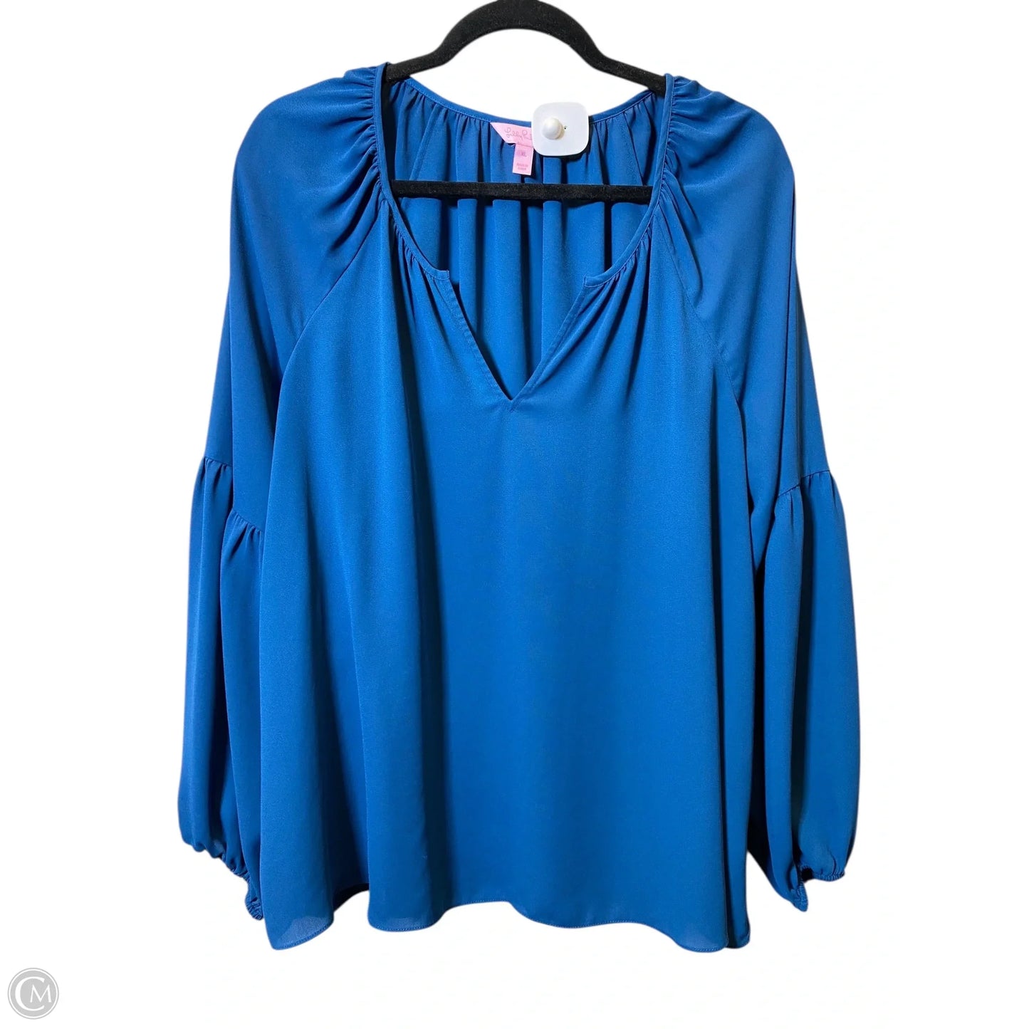 Blouse Designer By Lilly Pulitzer In Blue, Size: Xl