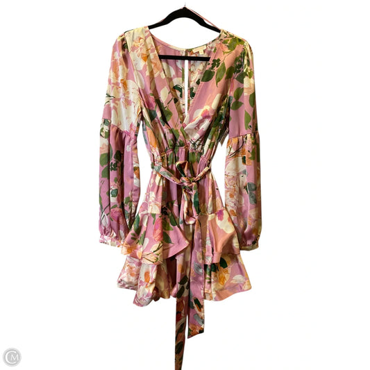 Dress Casual Midi By Clothes Mentor In Floral Print, Size: L